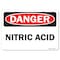 Signmission OSHA Danger Sign, 7" Height, 10" Width, Rigid Plastic, Nitric Acid, Landscape, L-19437 OS-DS-P-710-L-19437 - alternate 1